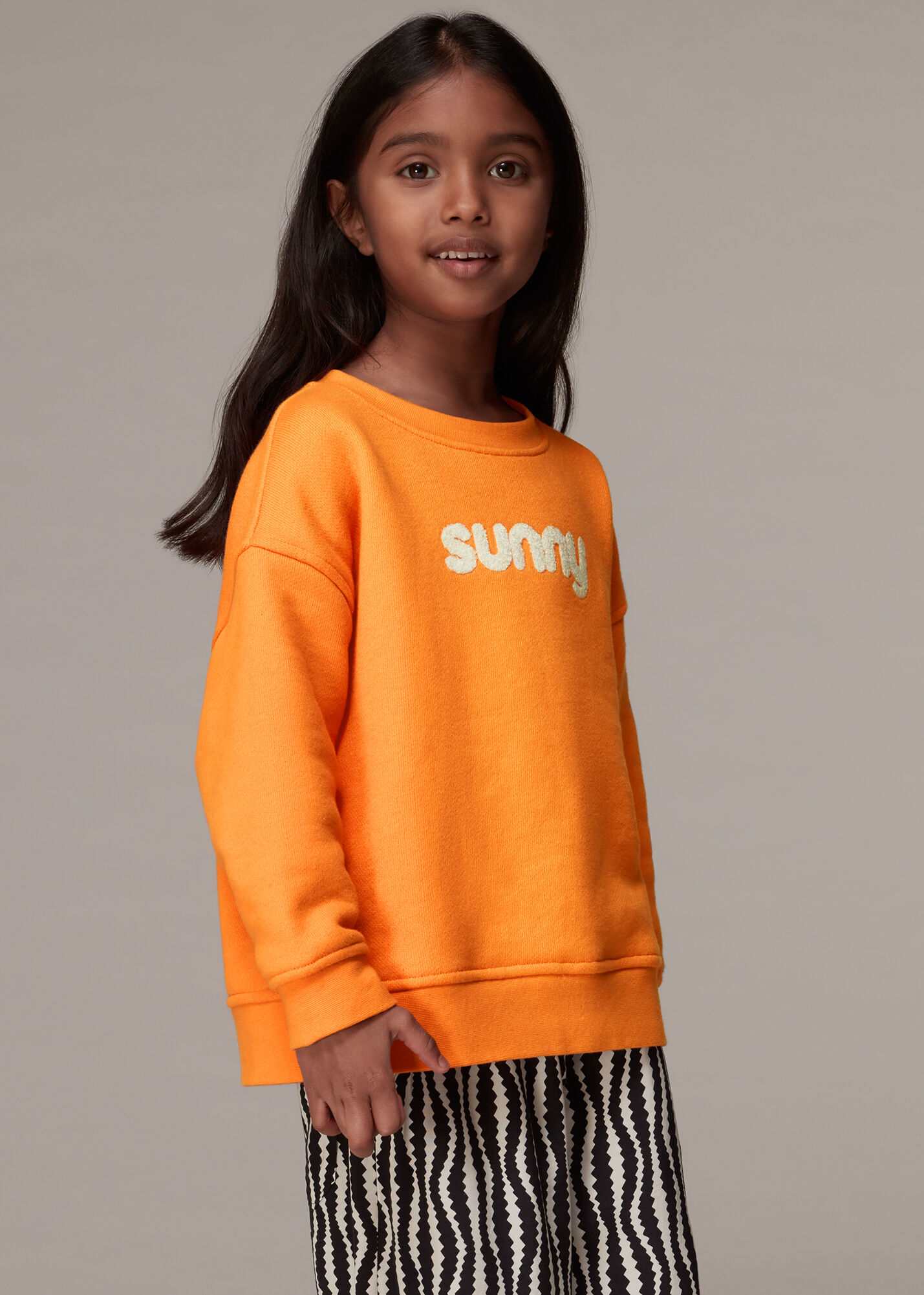 Orange deals sweatshirt kids