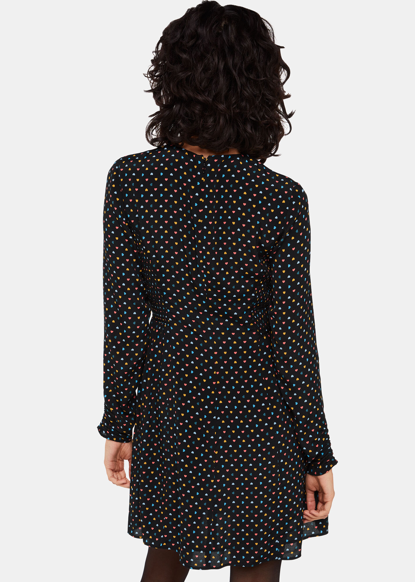 Warehouse scattered heart print dress deals