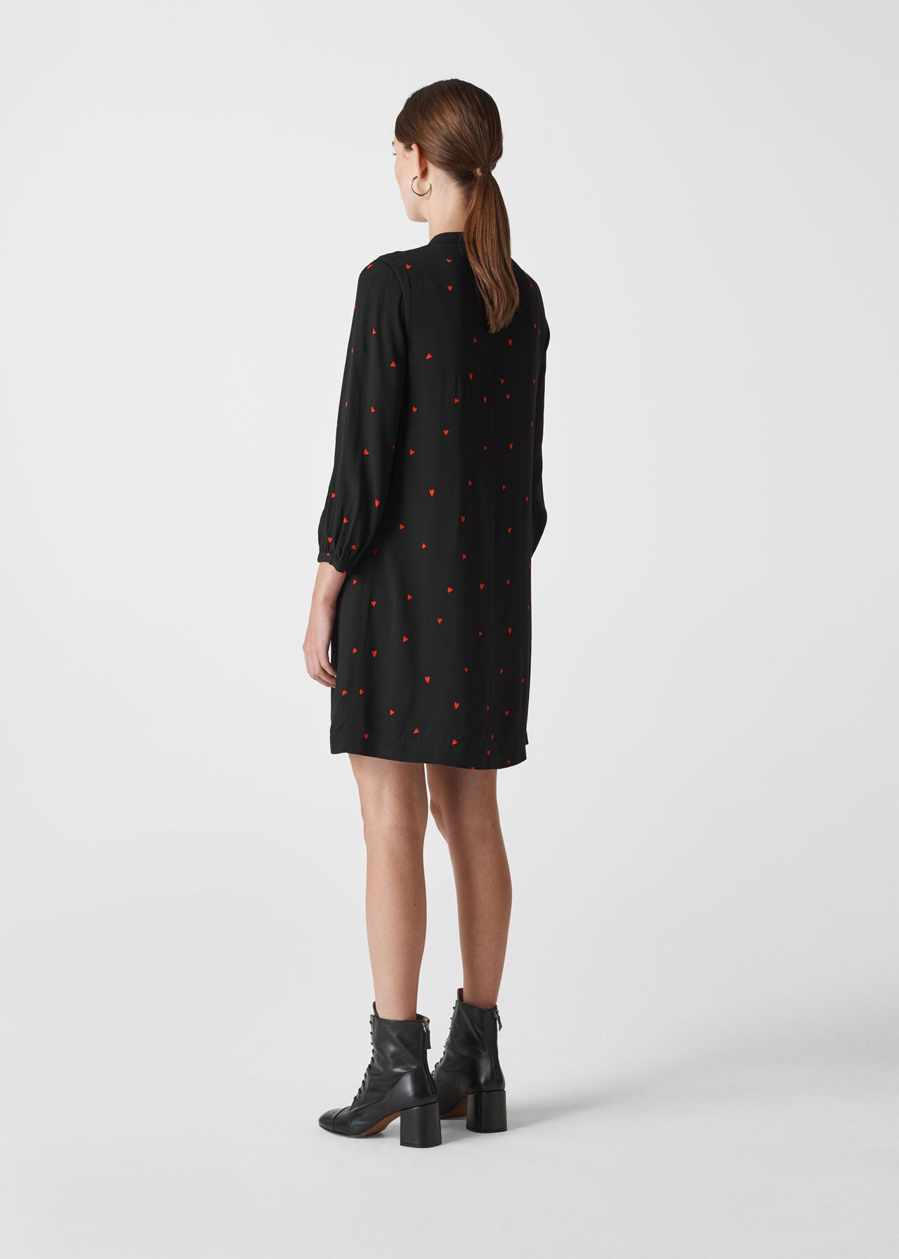 Mia Heart Print Dress Black/Multi