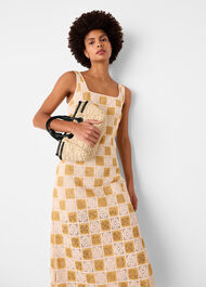 Cotton Crochet Midi Dress