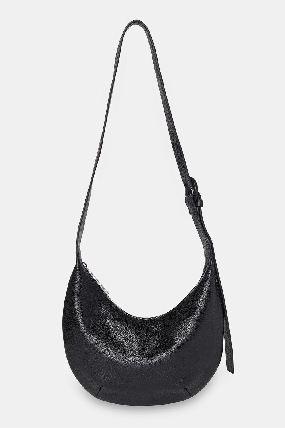 Black Small Sia Curved Crossbody Bag