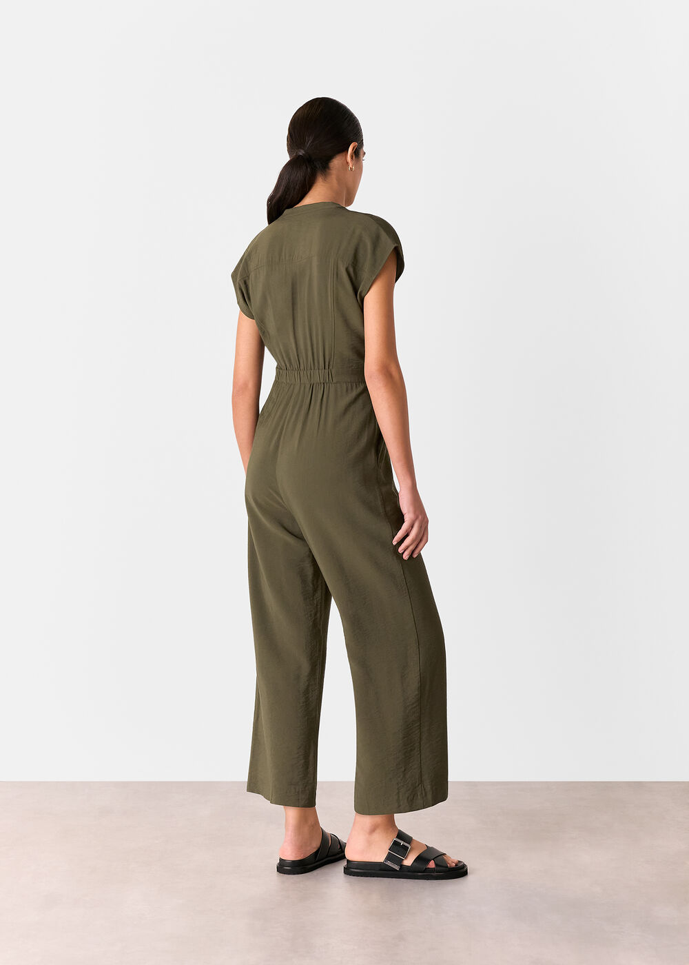 Sleeveless Drawstring Jumpsuit