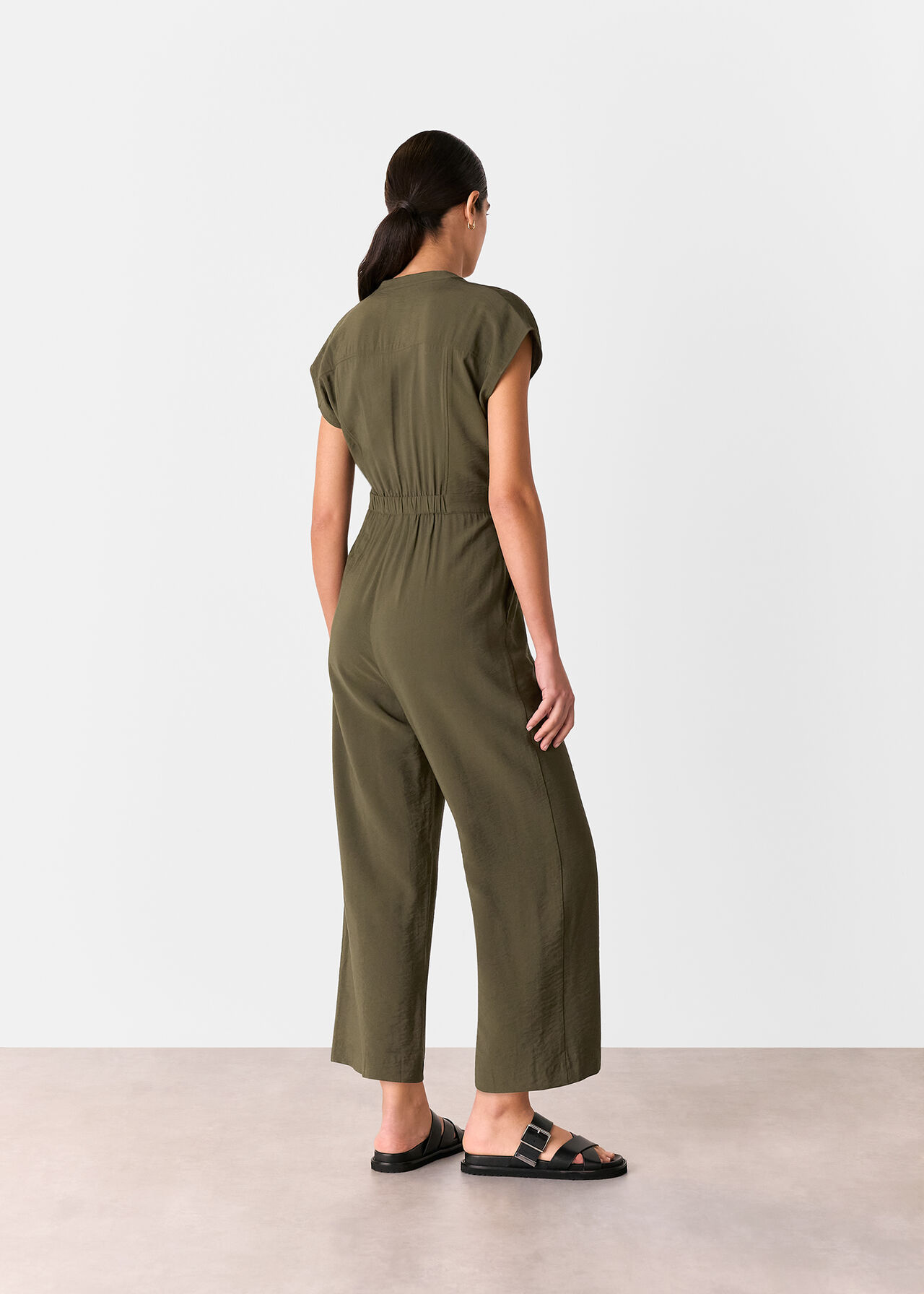 Whistles Sleeveless Drawstring Jumpsuit Whistles Sleeveless Drawstring Jumpsuit