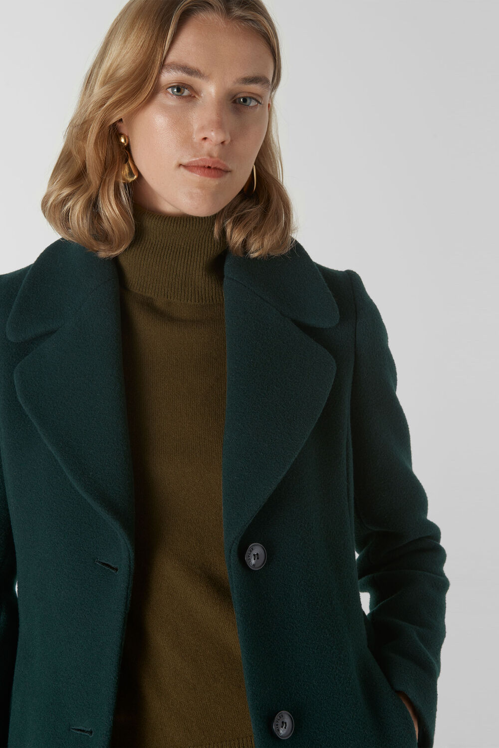 Alexandra Belted Coat Dark Green