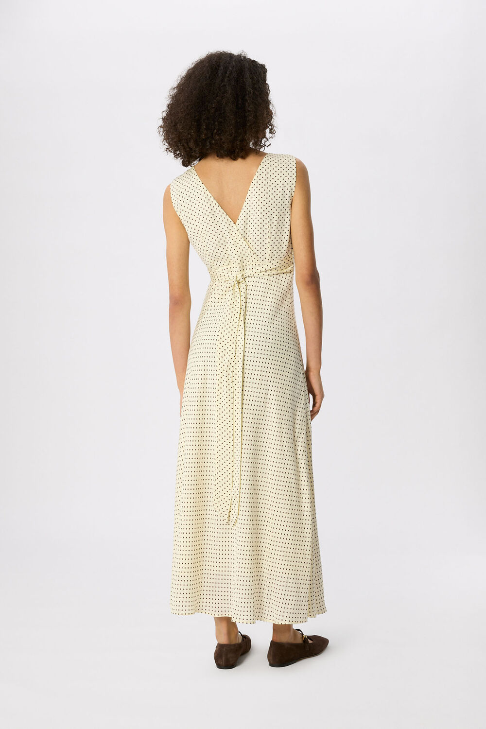 Yellow Mini Spot Sleeveless Dress
