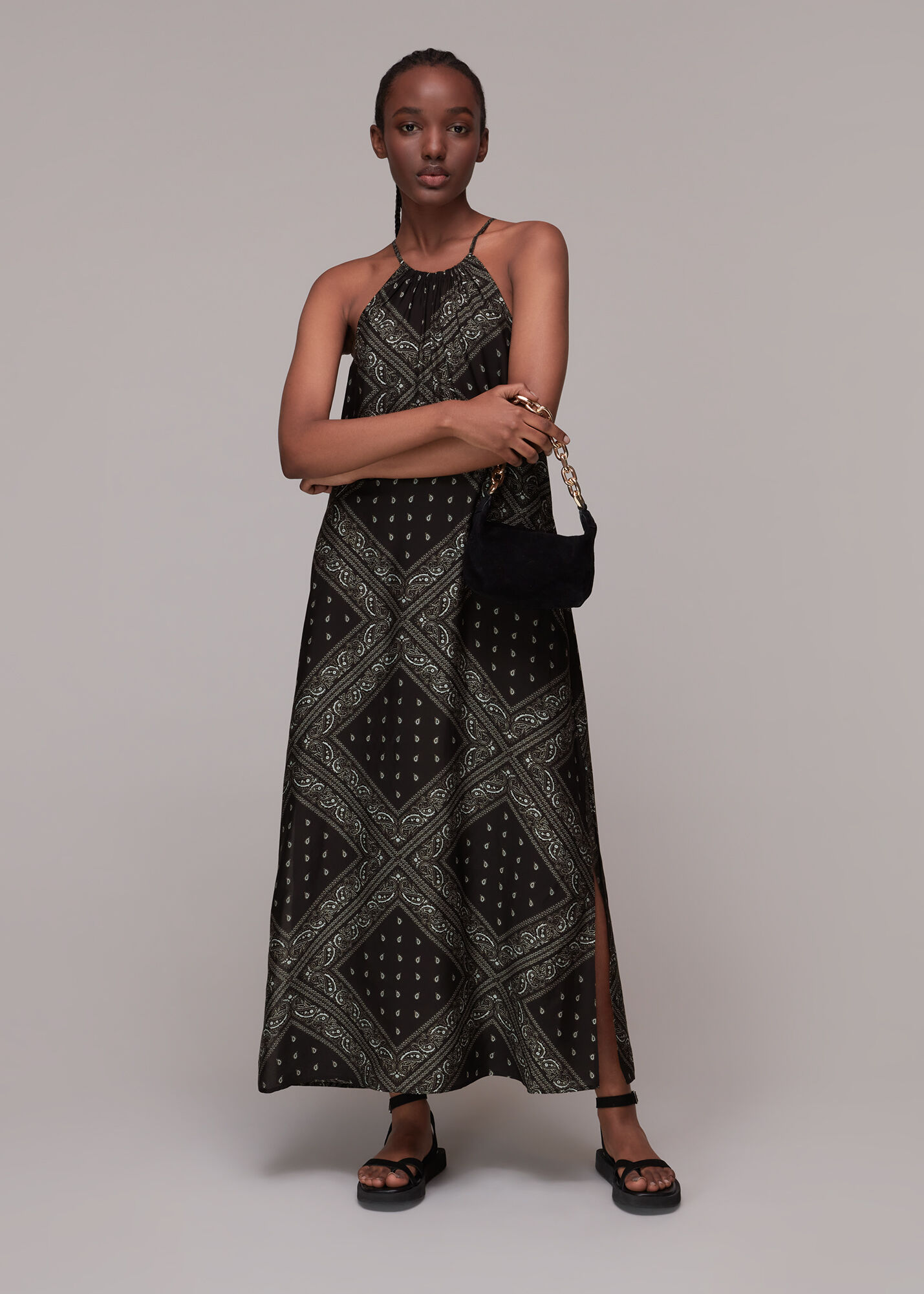 Halter neck floaty dress outlet