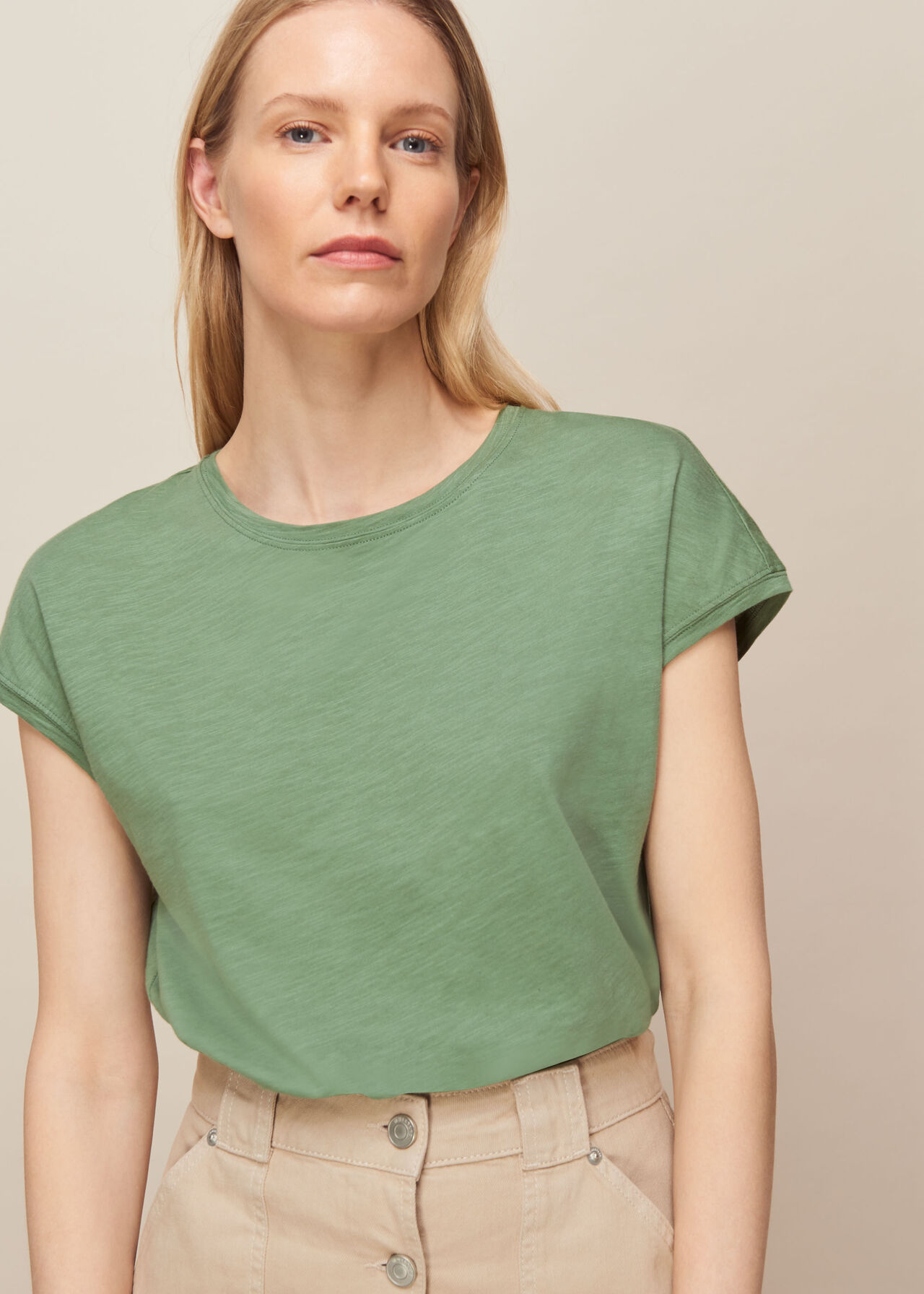 Pale Green Minimal Cap Sleeve, WHISTLES