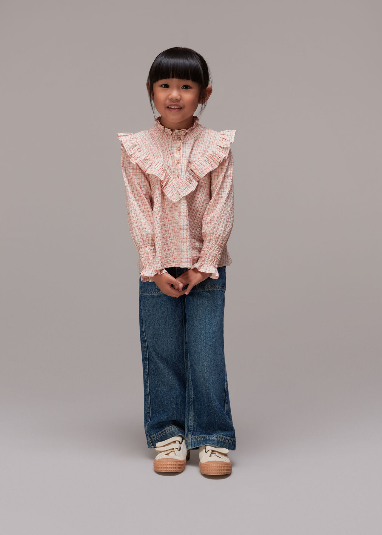 Checked Riley Frill Top