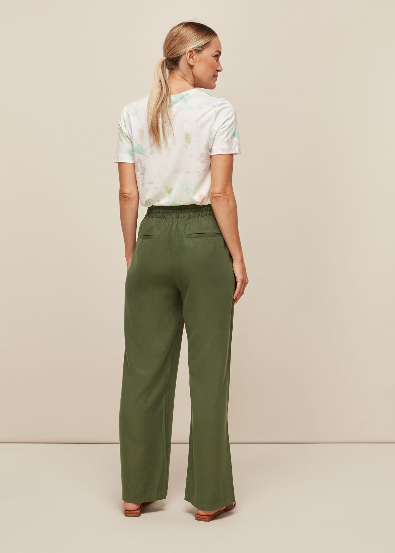 Washed Wide Leg Trouser