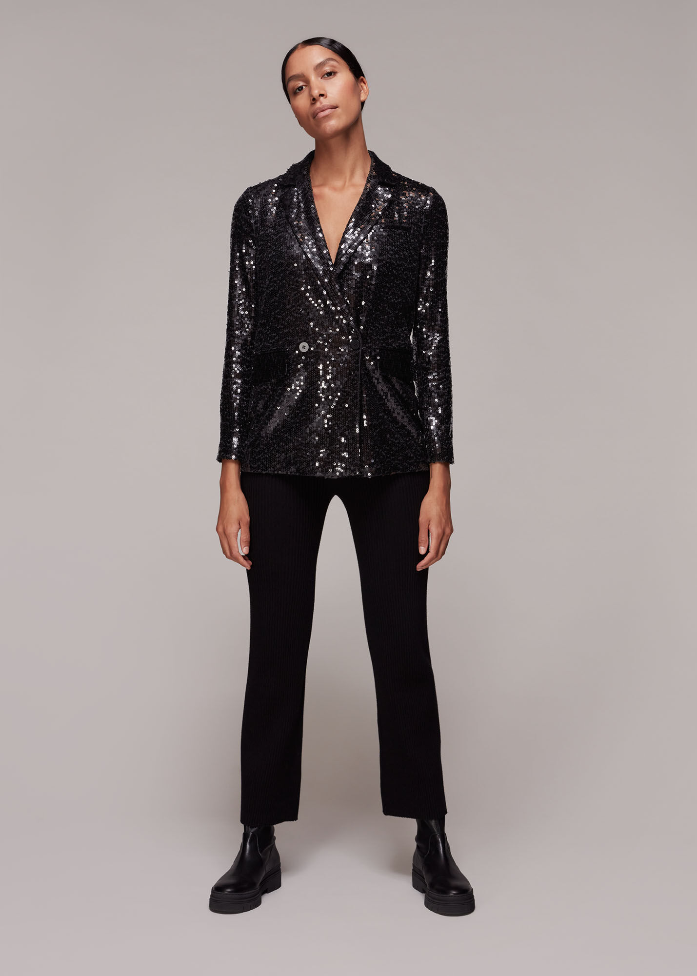 Black sparkle blazer online