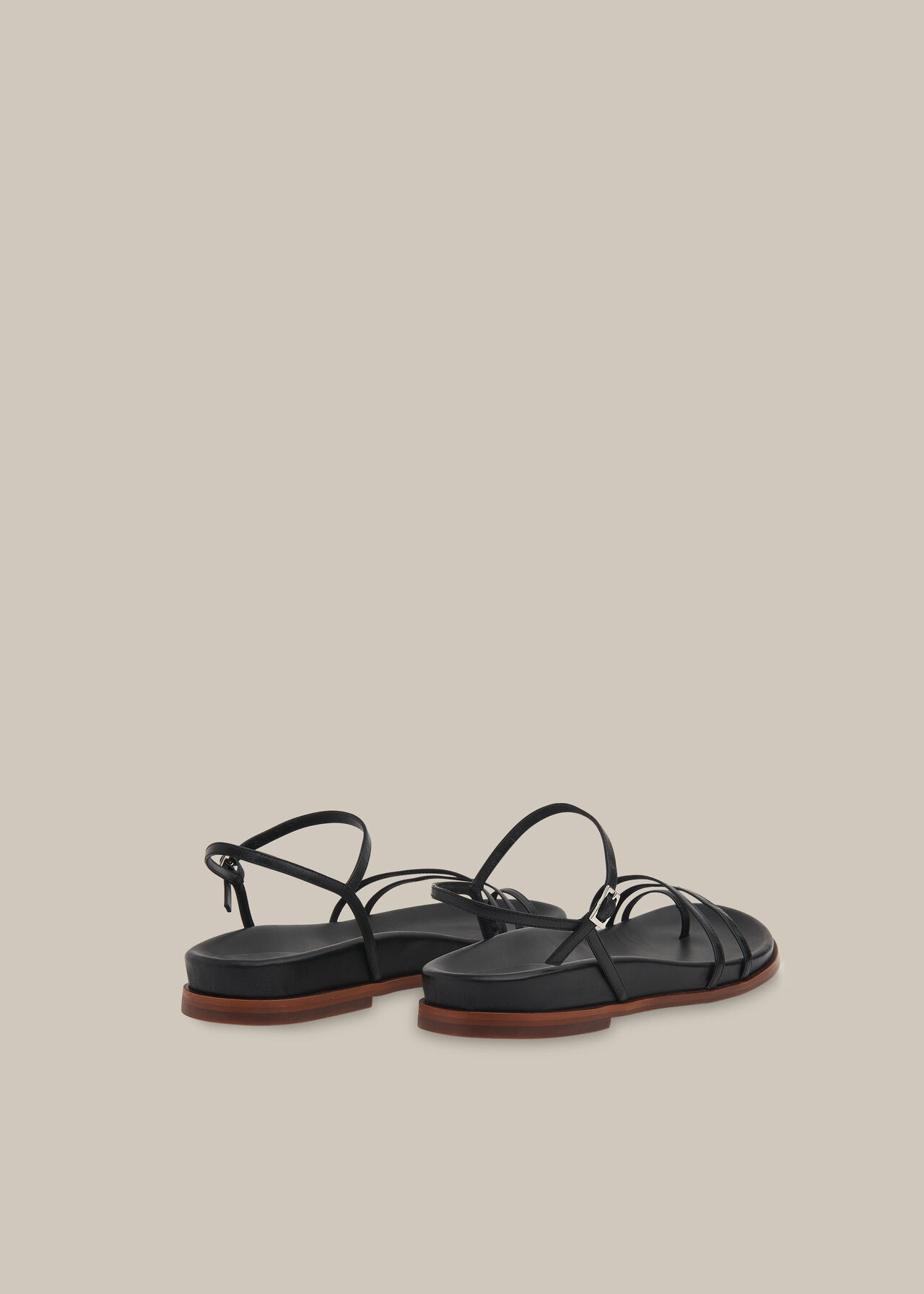 Isobel Strappy Footbed Sandal Black