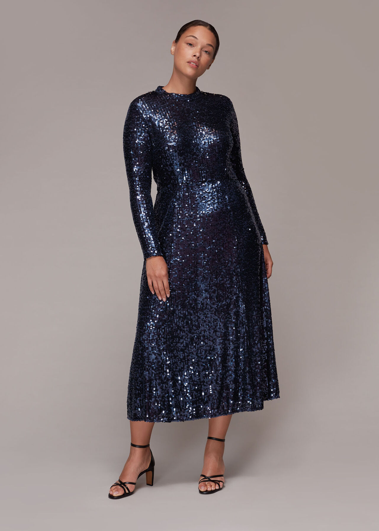 Minimal Sequin Midi Dress