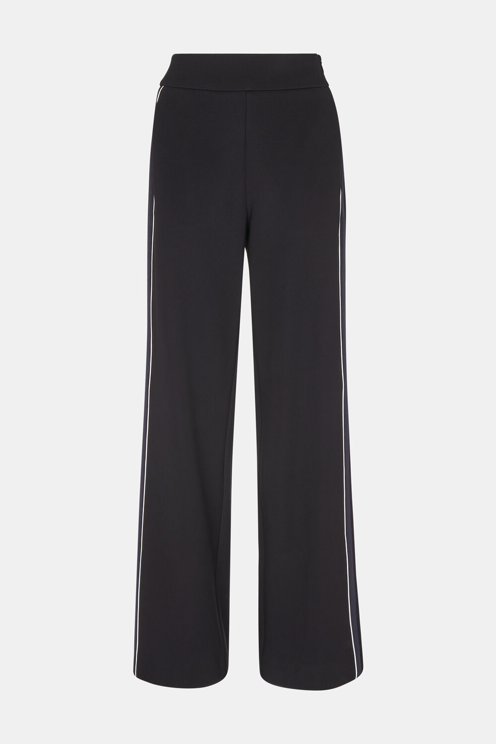 Black Petite Edie Side Stripe Ponte Trouser