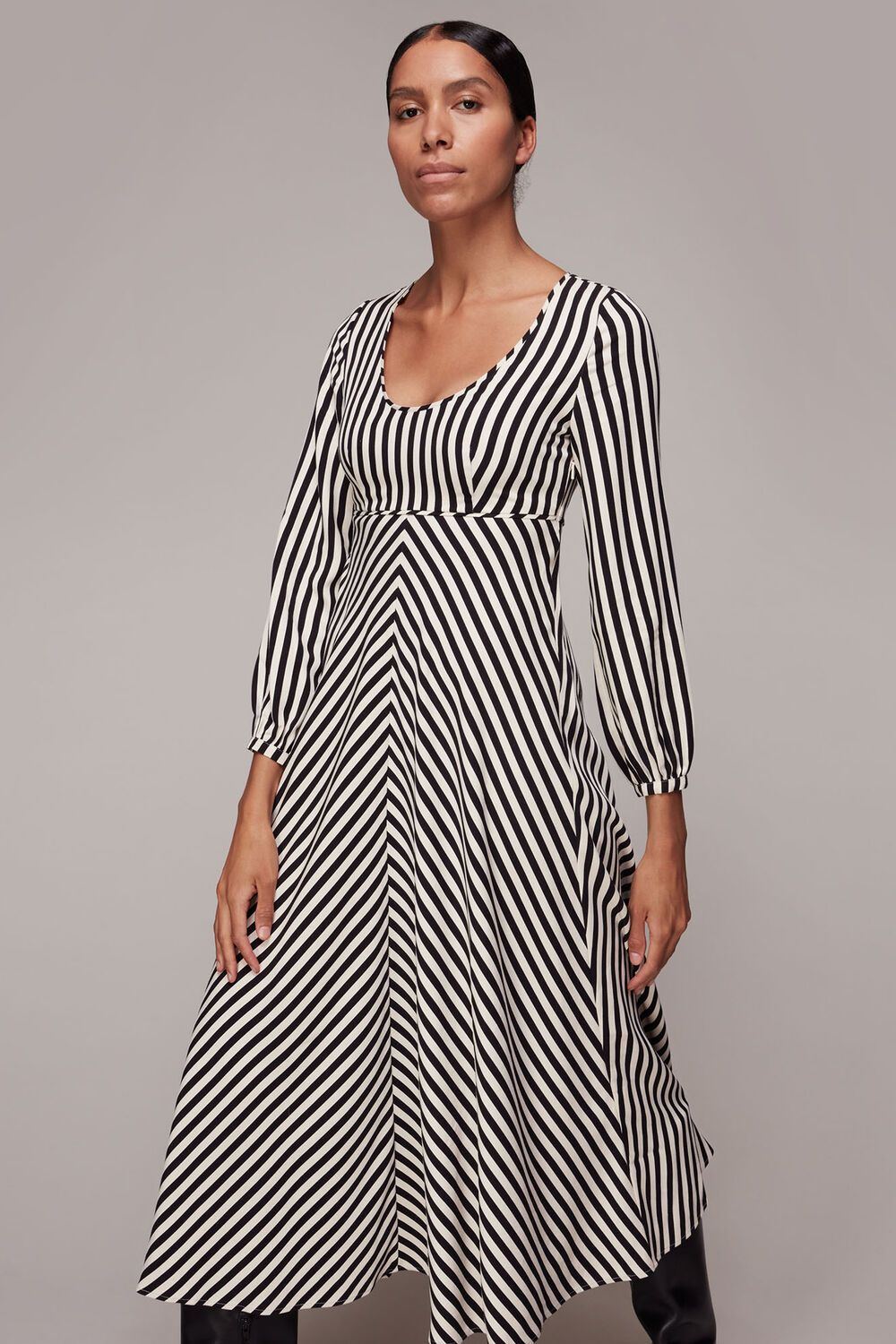 Misha Diagonal Print Dress
