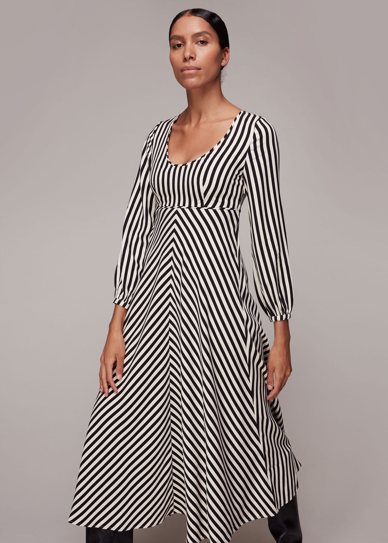 Misha Diagonal Print Dress