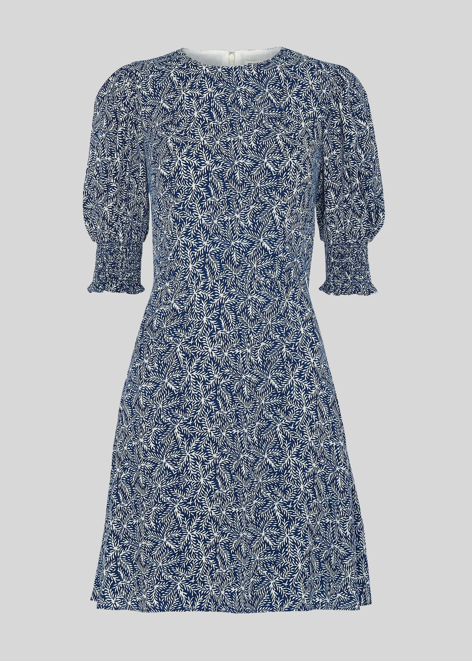 Navy Multi Josefina Etched Print Dress WHISTLES
