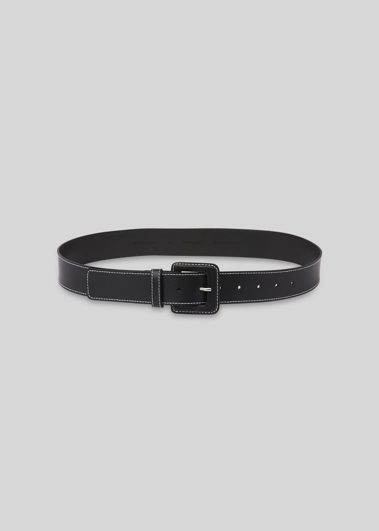 Contrast Stitch Belt Black