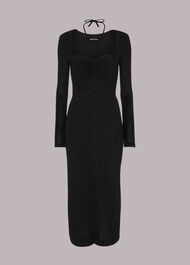 Jersey Sparkle Tie Midi Dress
