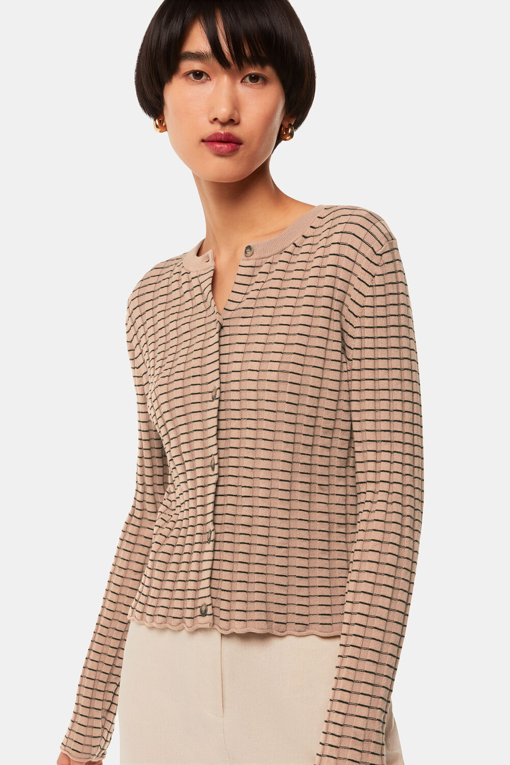 Carla Ribbed Detail Cardigan