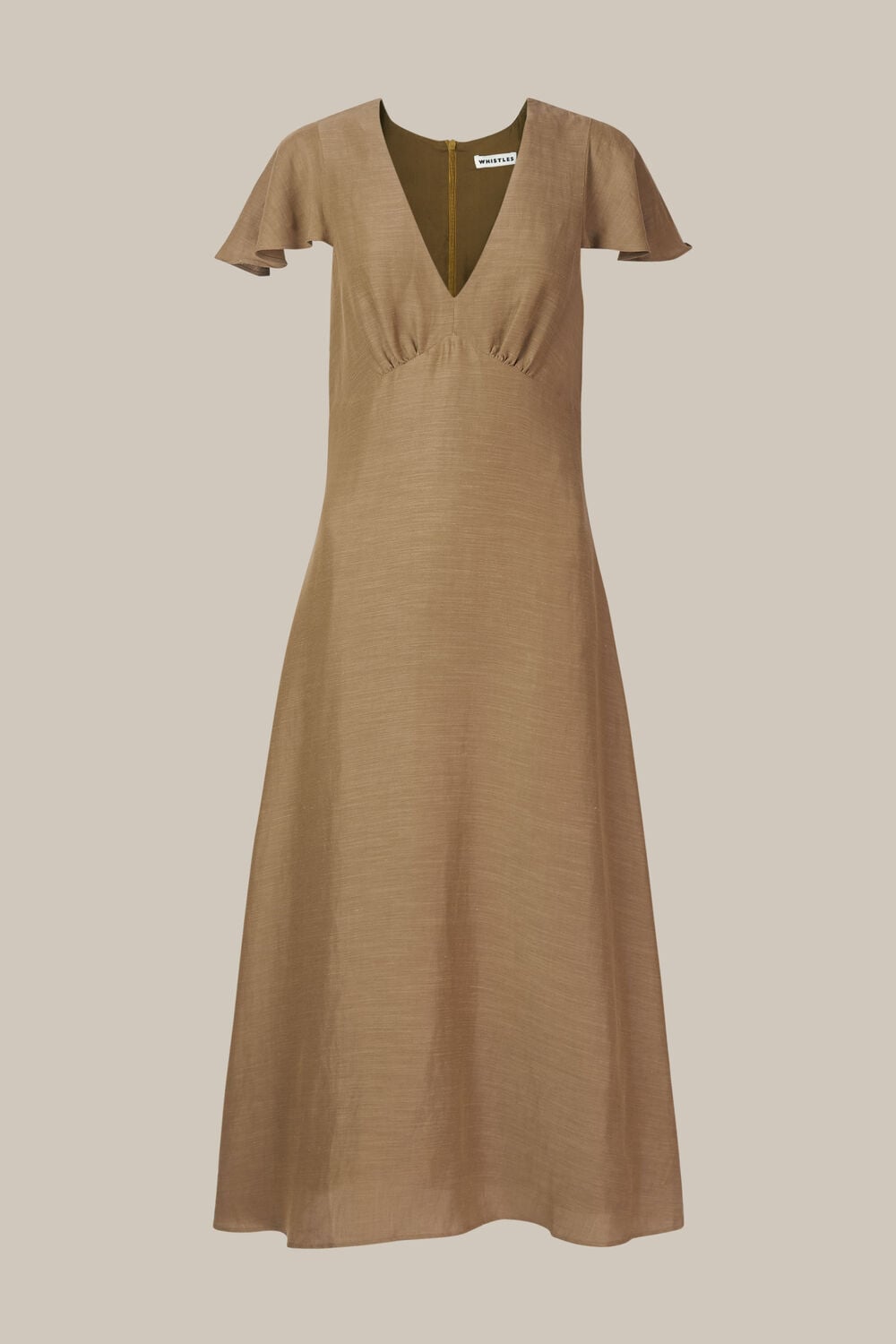 Frill Sleeve Midi Dress