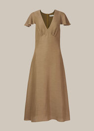 Frill Sleeve Midi Dress