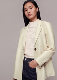 Stina Leather Blazer