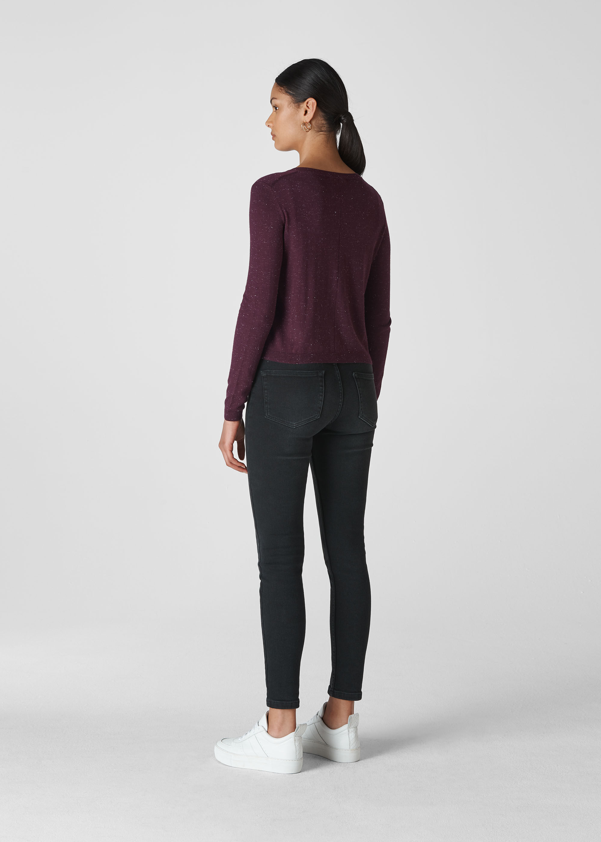 Burgundy Annie Sparkle Cardigan 