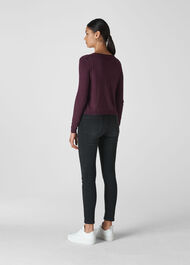 Annie Sparkle Cardigan Burgundy
