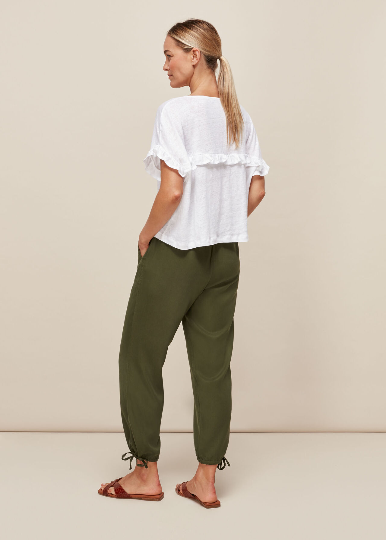 Linen Frill Top