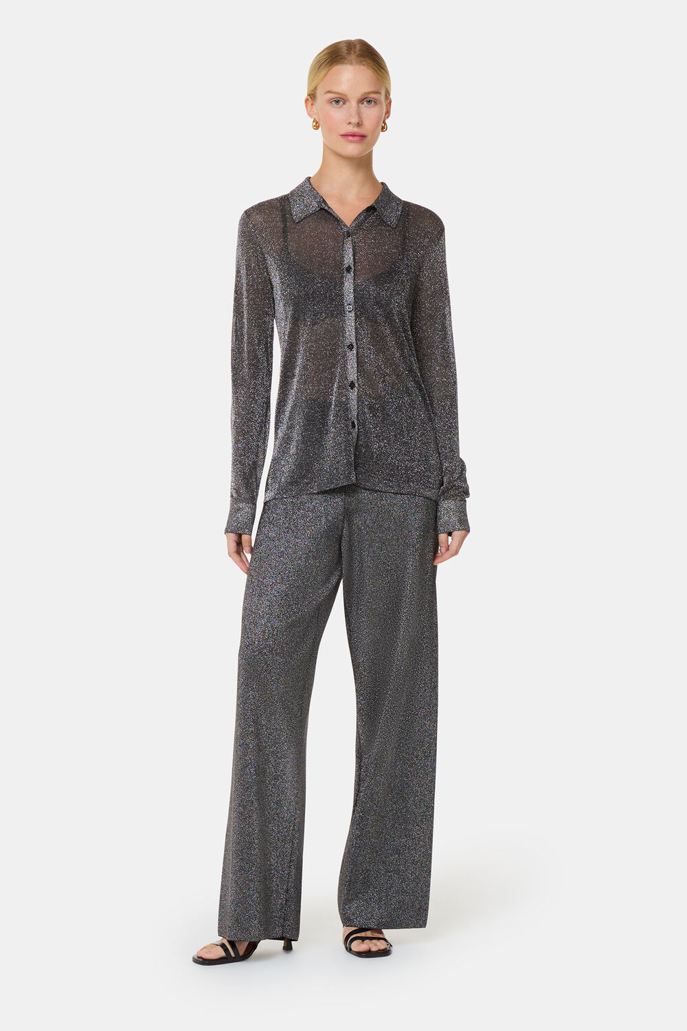 Black Sparkle Knitted Trouser