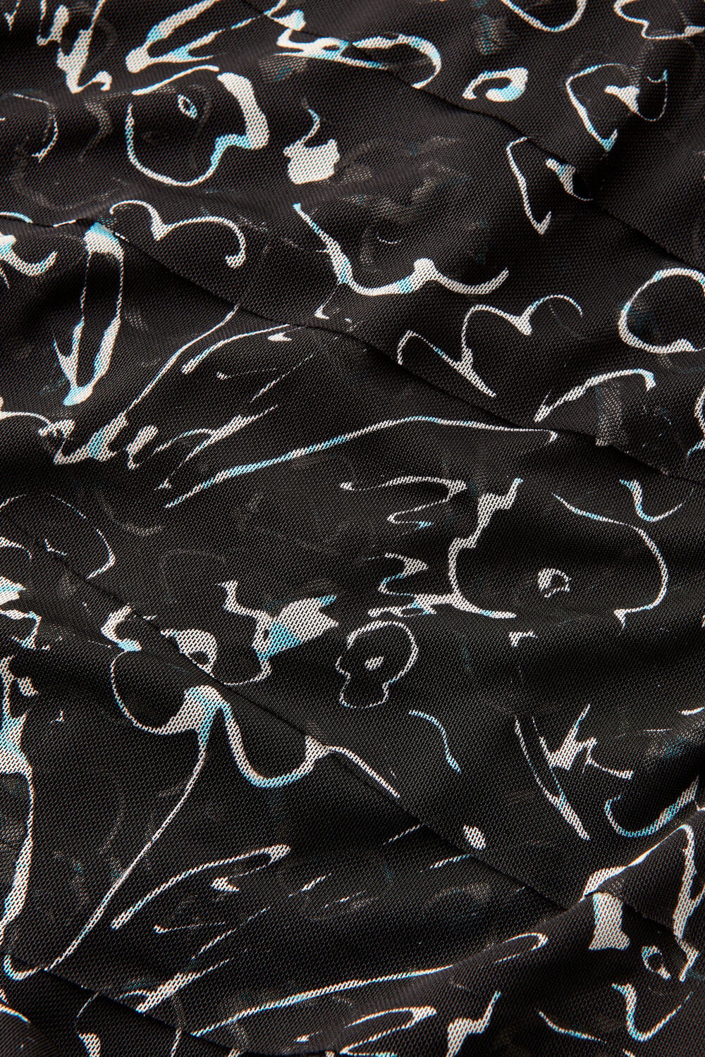 Scribble Bouquet Mesh Dress