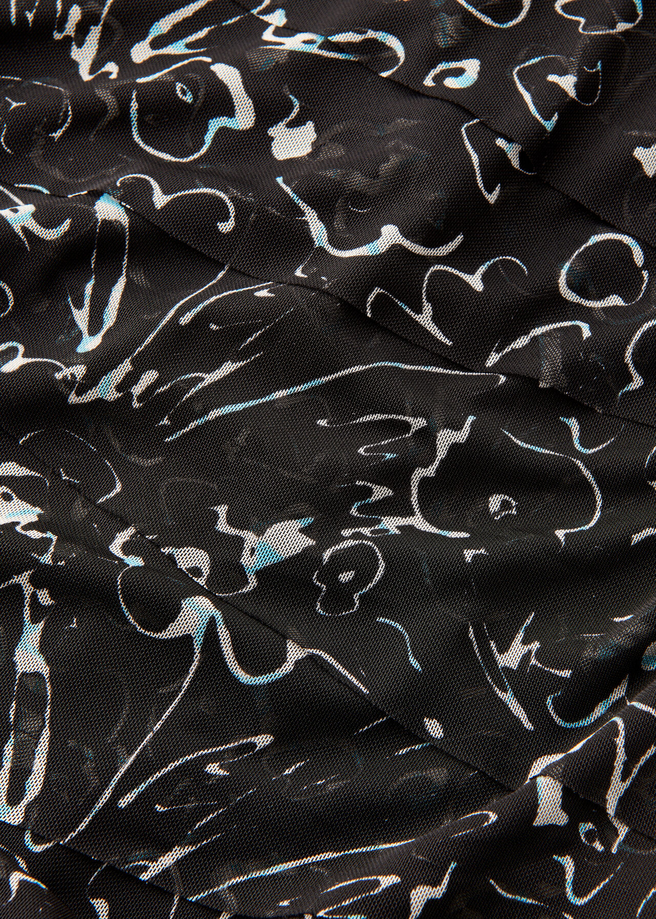 Scribble Bouquet Mesh Dress