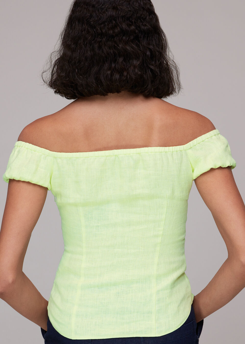 Off Shoulder Tie Front Top