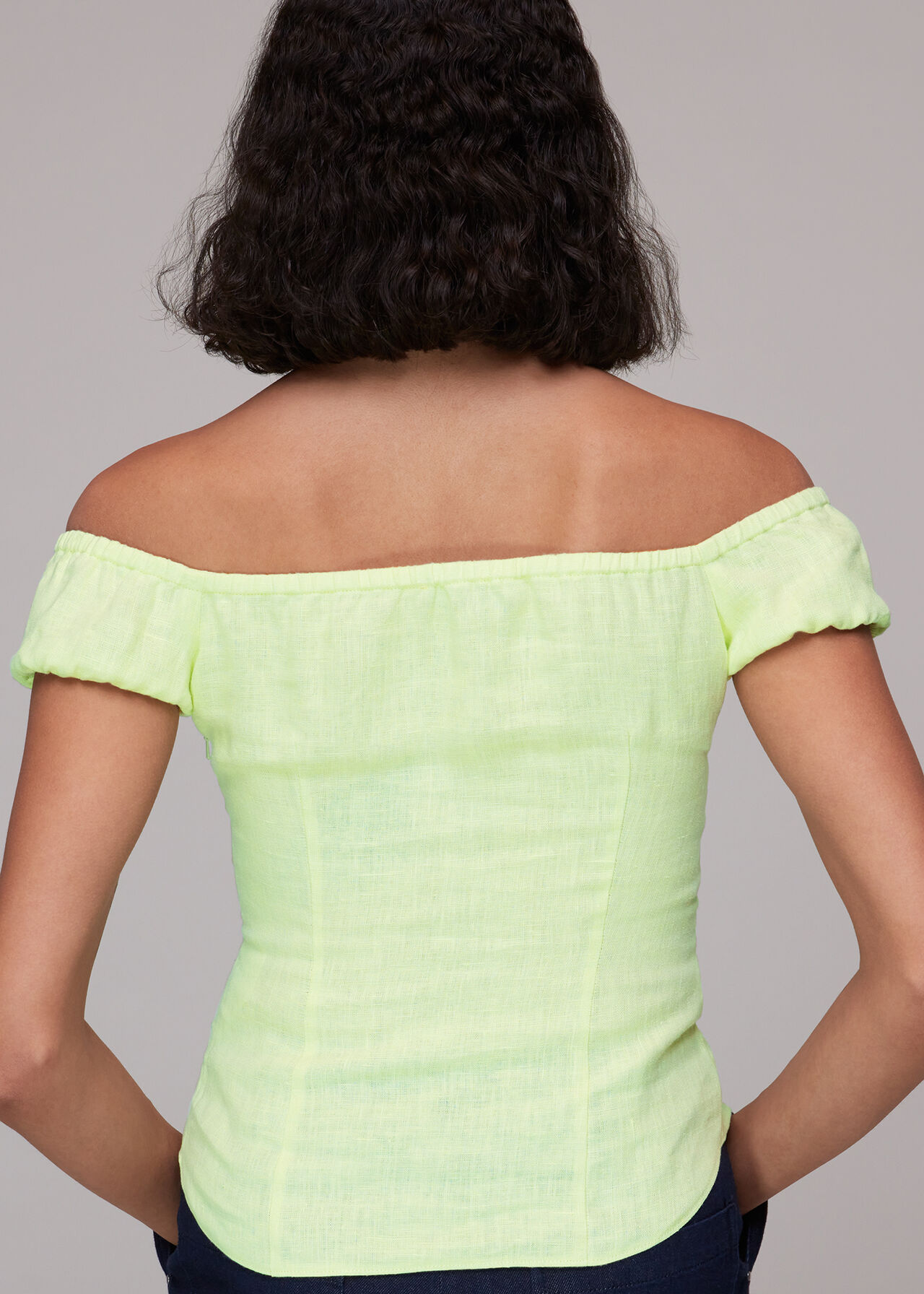 Off Shoulder Tie Front Top