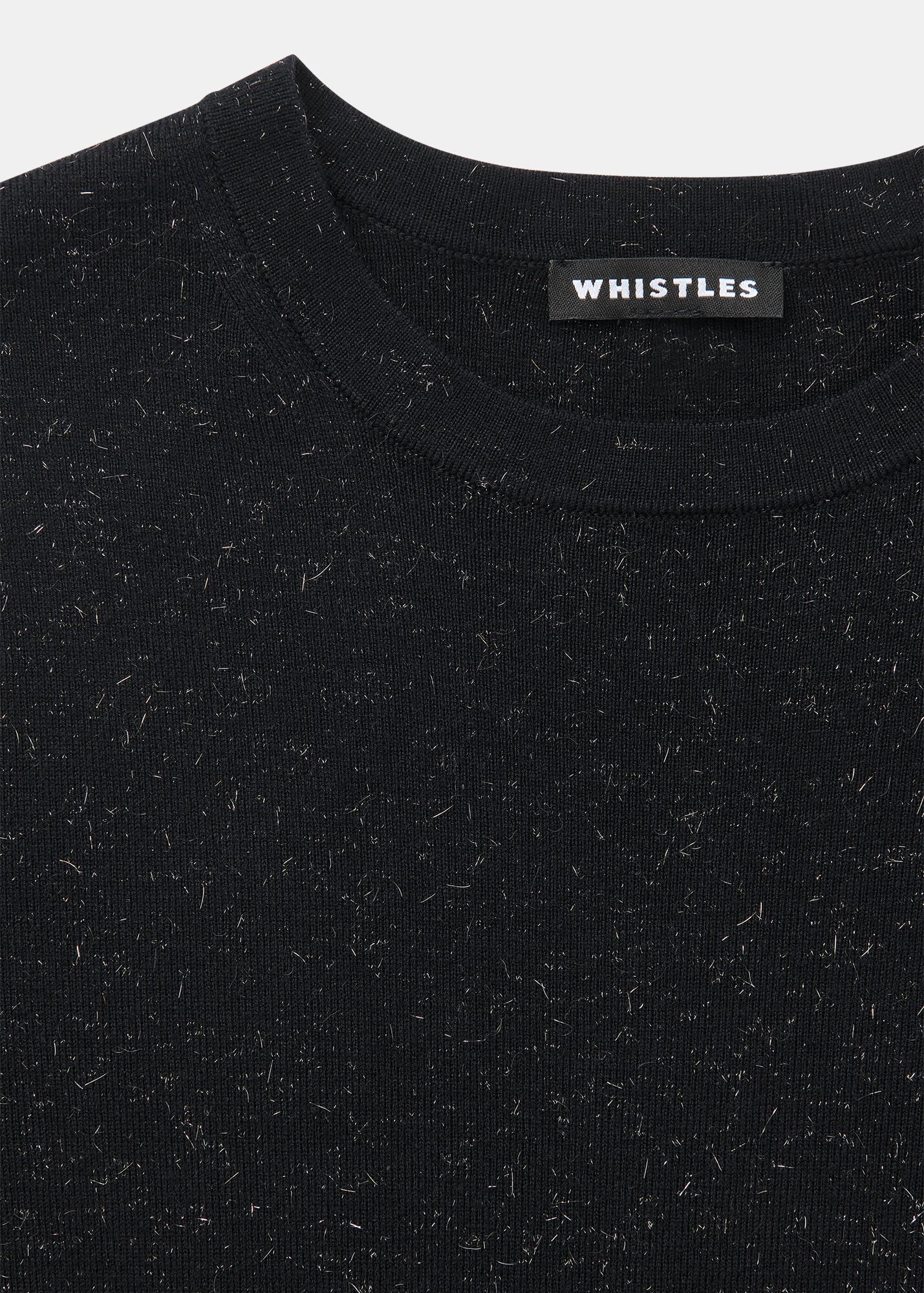 Black Annie Sparkle Knit Dress WHISTLES