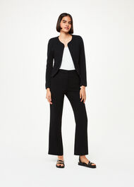 Collarless Jersey Jacket