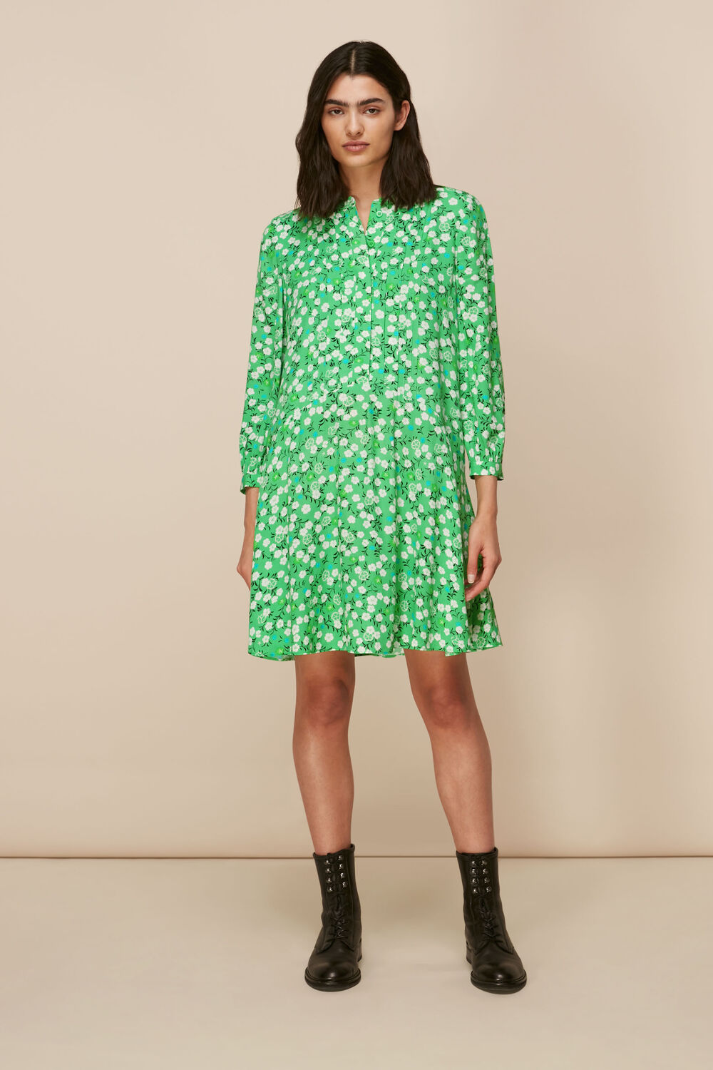 Cherry Blossom Pintuck Dress