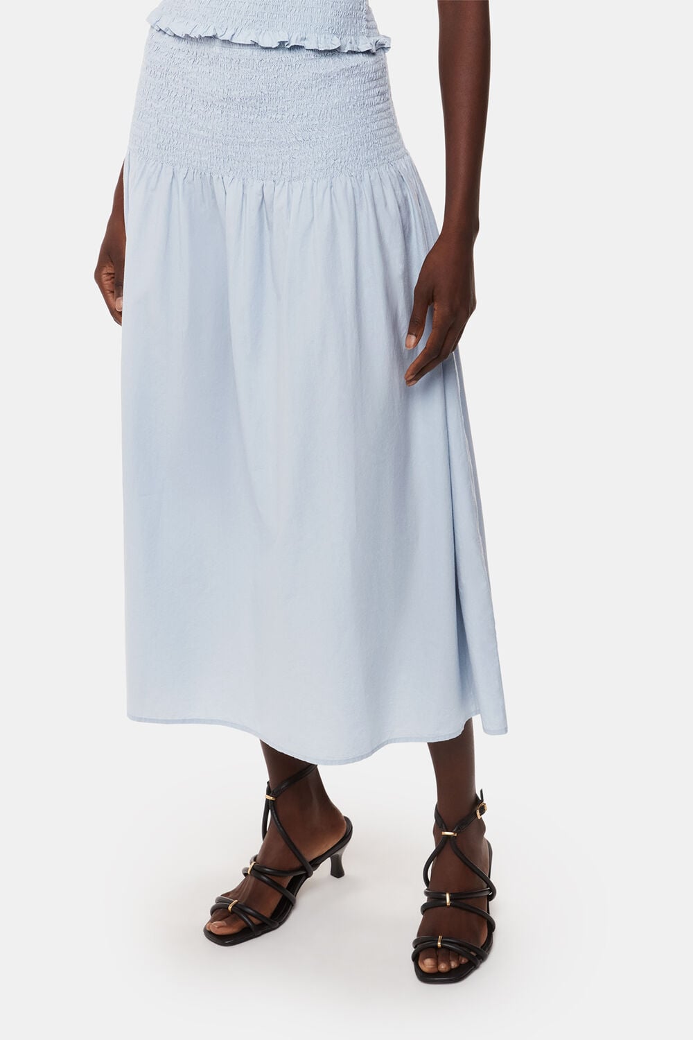 Louisa Smocked Midi Skirt