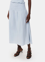 Louisa Smocked Midi Skirt