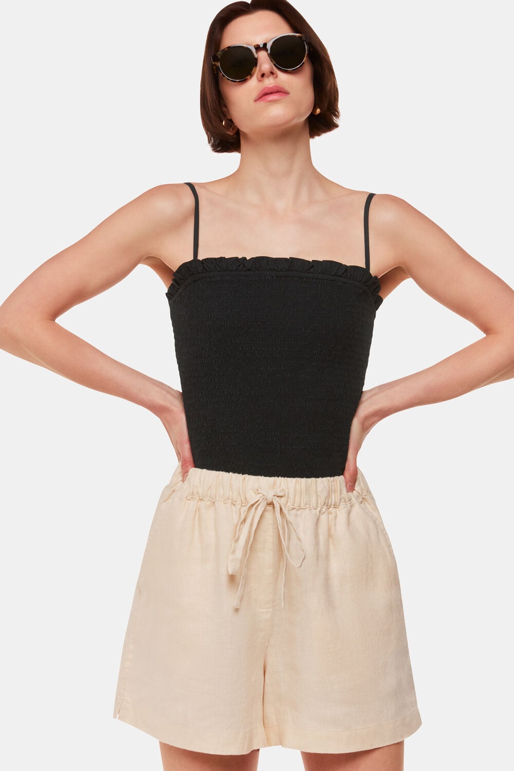 Black Louisa Textured Top