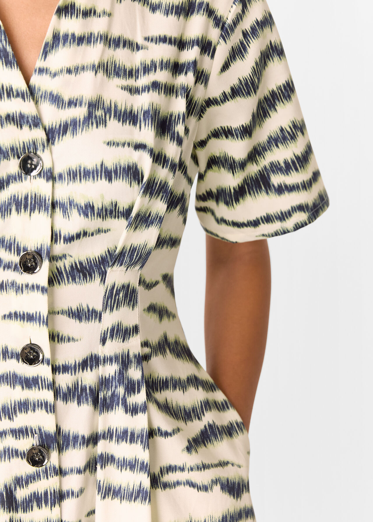Feathered Tiger Midi Dress