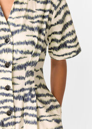 Feathered Tiger Midi Dress