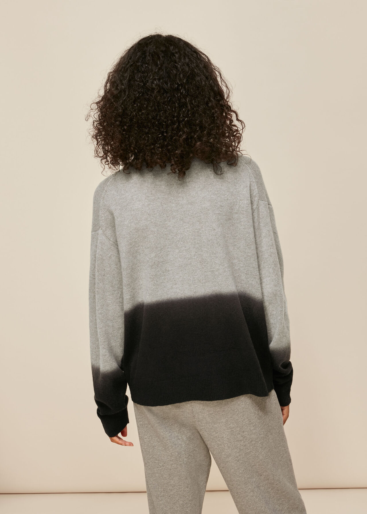 Dip Dyed Funnel Neck