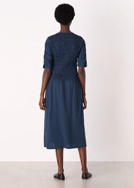 Jersey Shirred Midi Dress