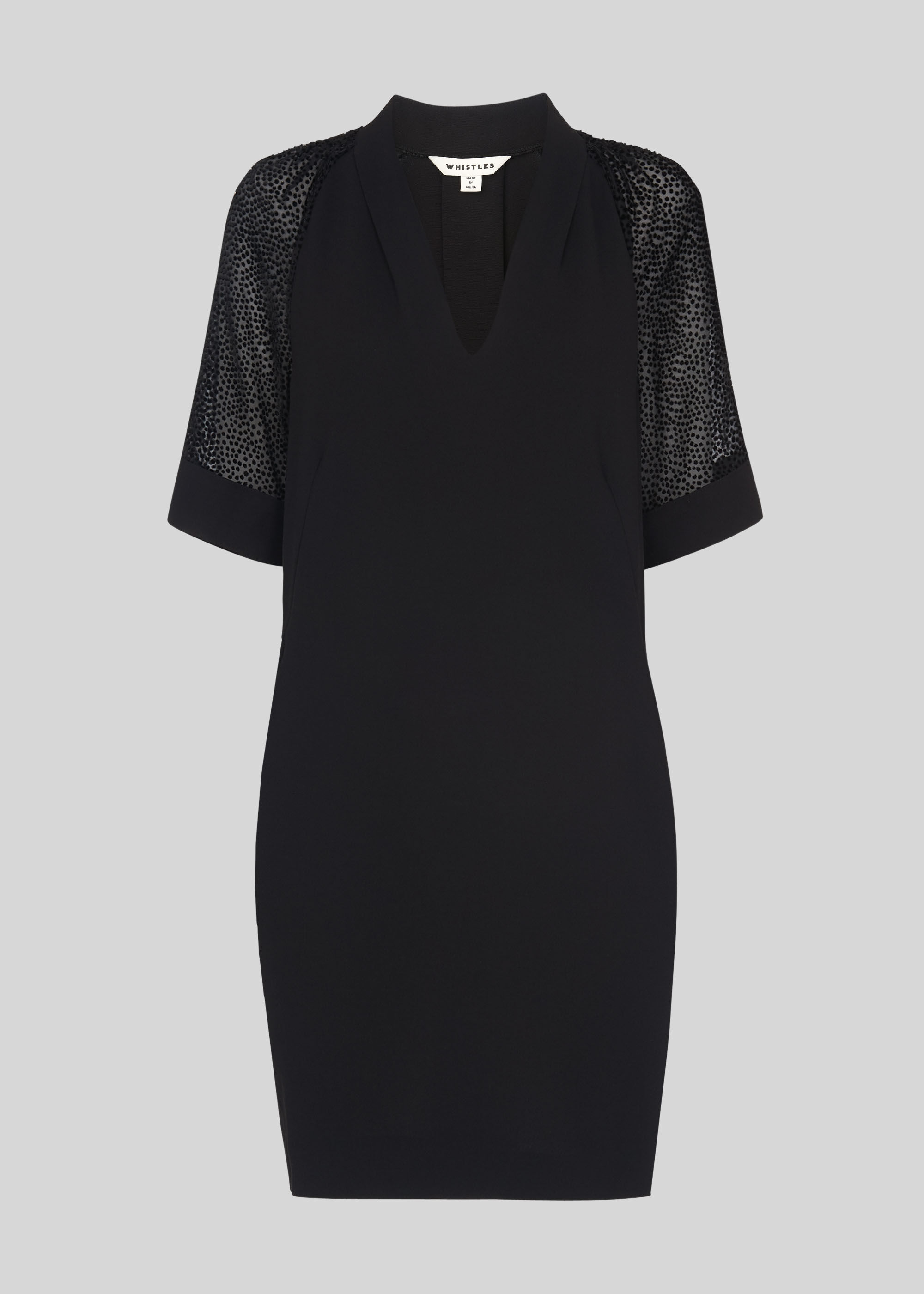 Whistles lina hotsell dobby sleeve dress