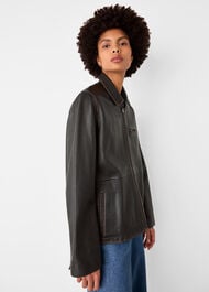 Kate Burnished Leather Jacket