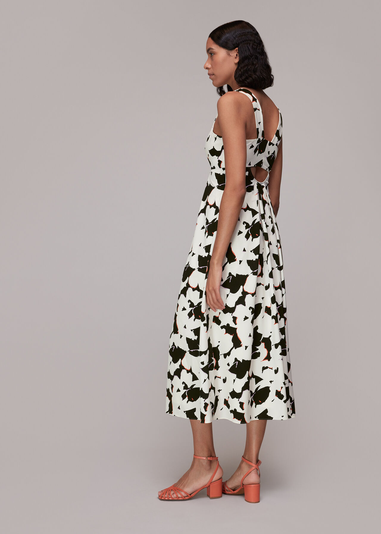 Silhouette Floral V Neck Dress