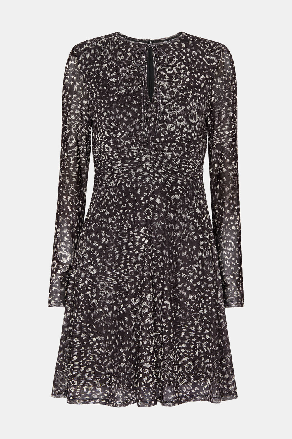 Feather Leopard Flippy Dress