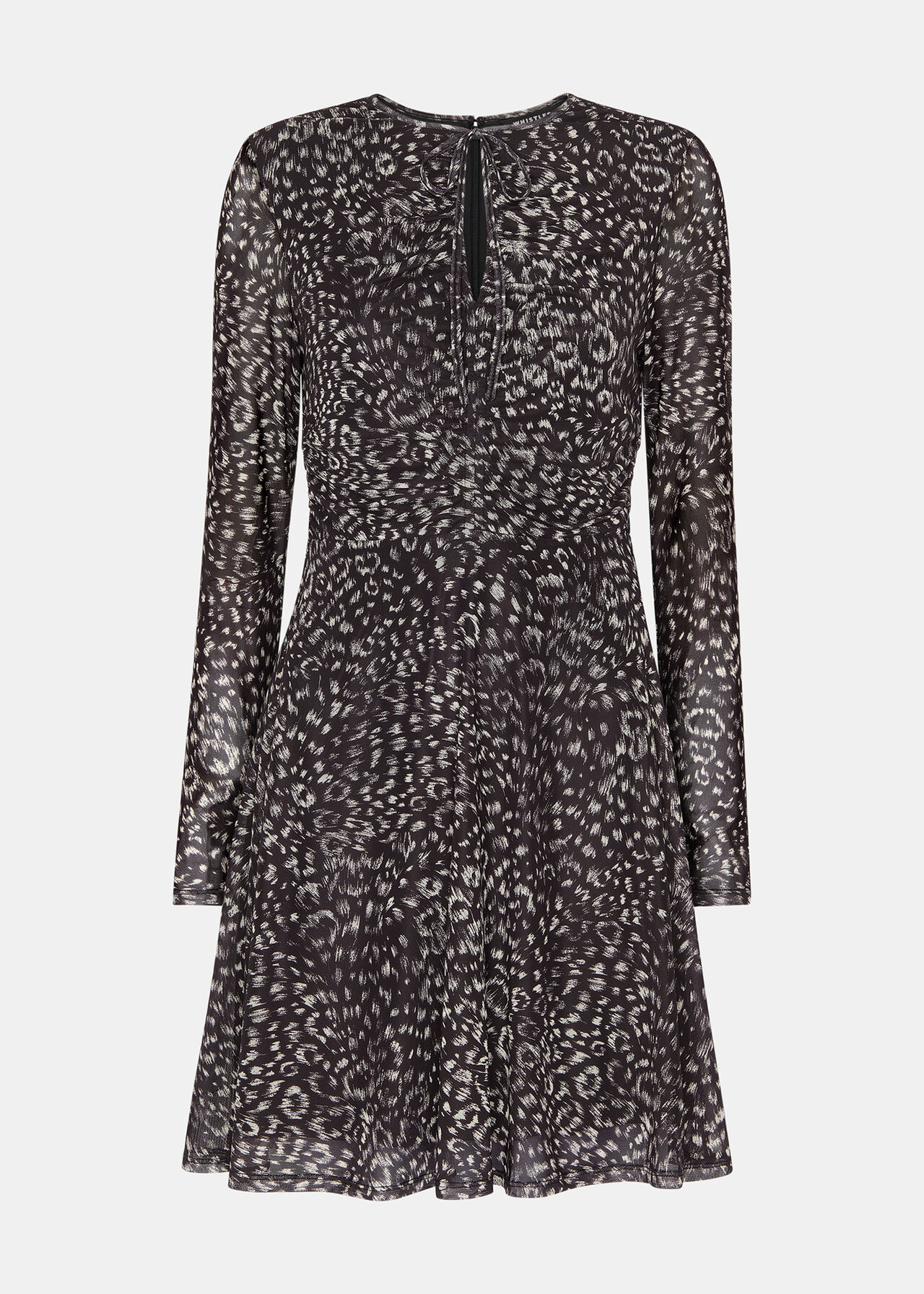 Feather Leopard Flippy Dress