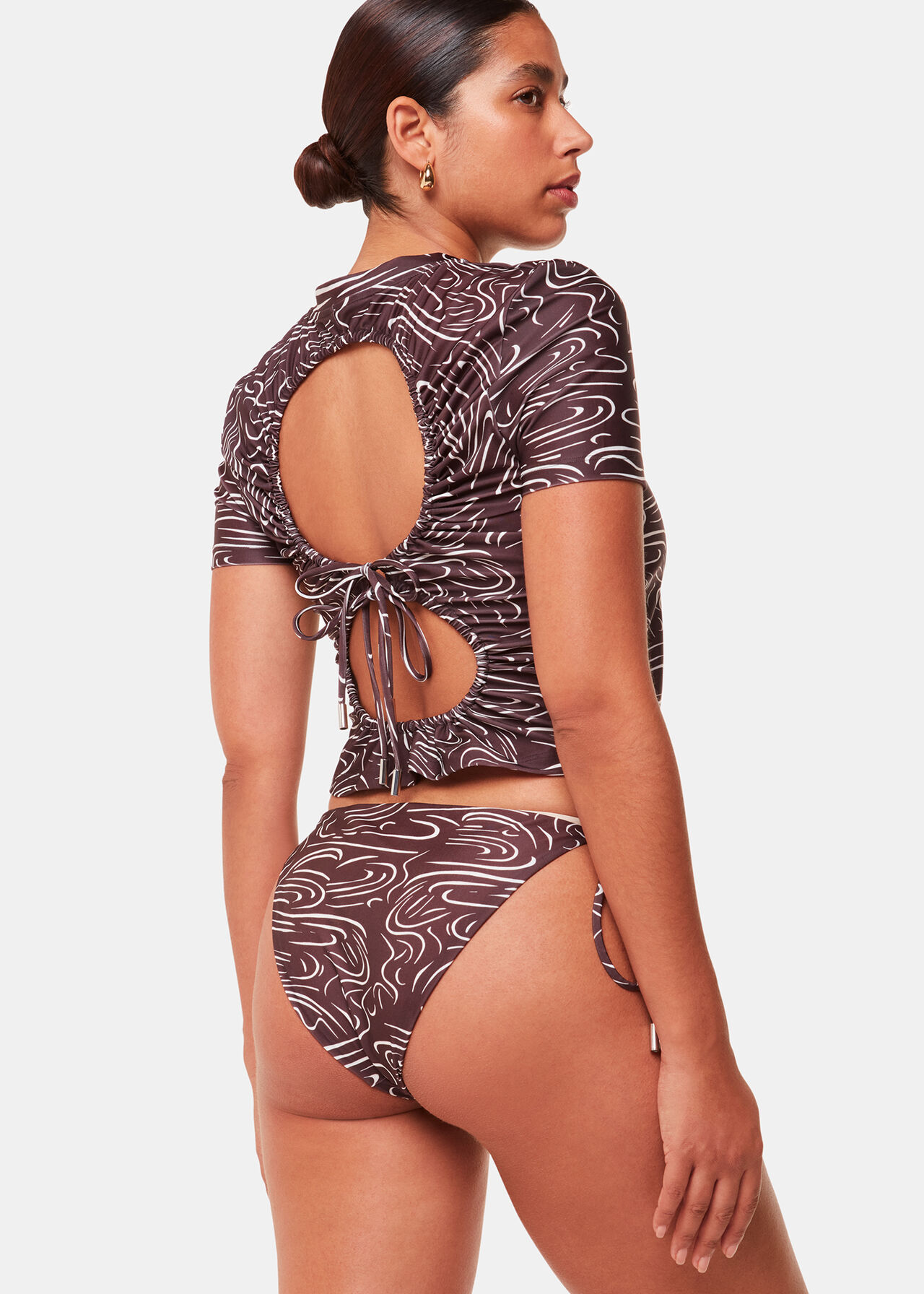 The Longing Wave Print Bikini Brief